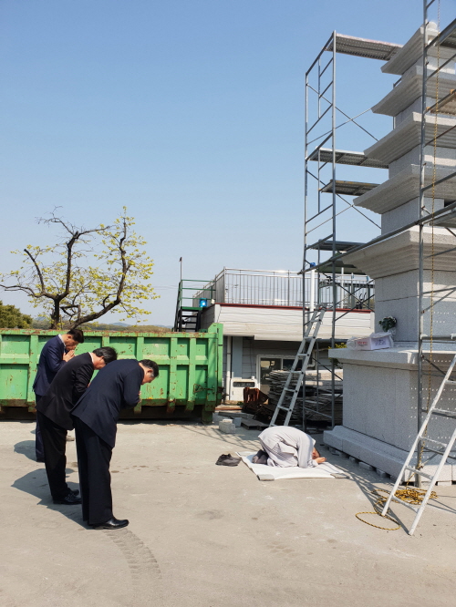 석탑설치현장답사 사진